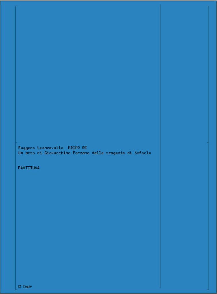 Edipo Re (Opera Postuma)